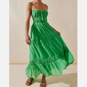 Free People Taking Sides Maxi Dress in Lively Ivy - Perfect condition worn once